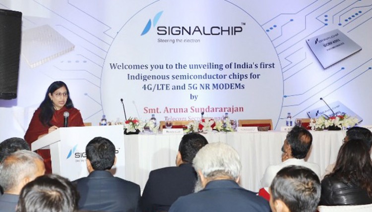 launch of the india's first indigenous semi-conductor chip for lte modems