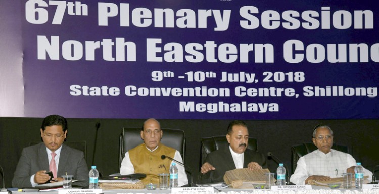 rajnath singh chairing the 67th plenary session of the north eastern council