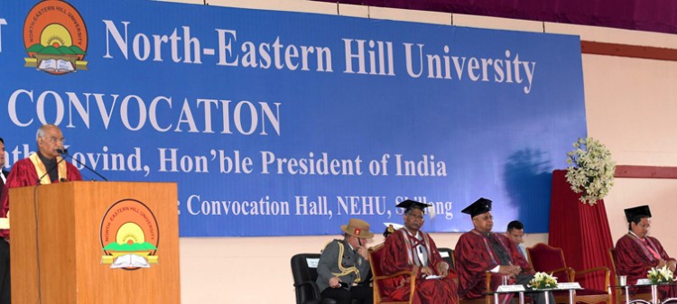 ram nath kovind addressing at the 26th convocation of the north eastern hill university