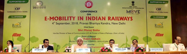 conference on e-mobility in indian railways, organised by the indian railways and niti aayog