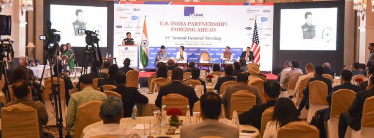 annual meeting of the american chamber of commerce in india