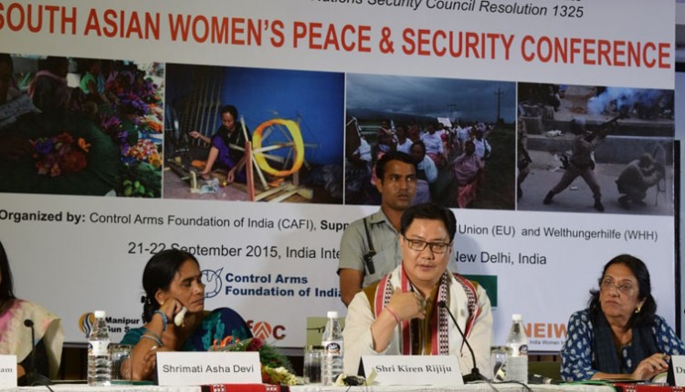 kiren rijiju, south asia women peace and security conference