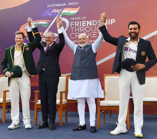 celebrating cricket and friendship between india and australia
