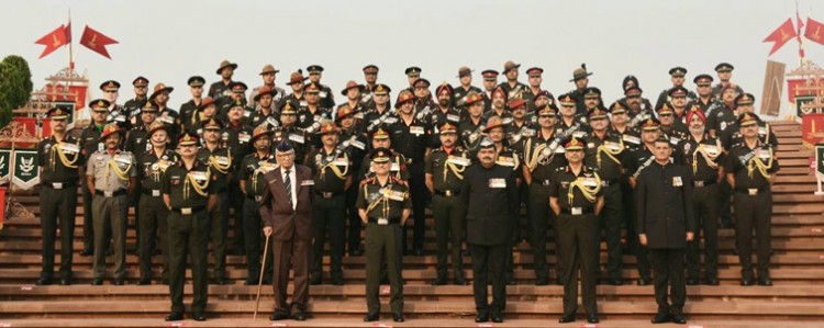 raising ceremony of army's combat infantry