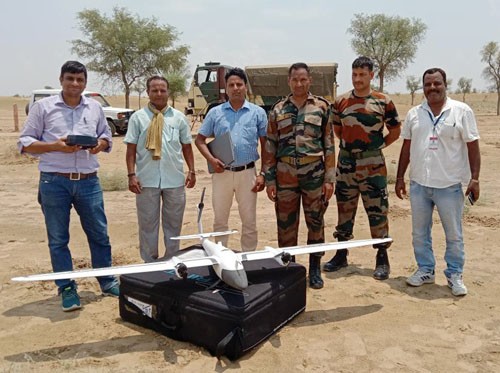 drone and satellite survey of defense land