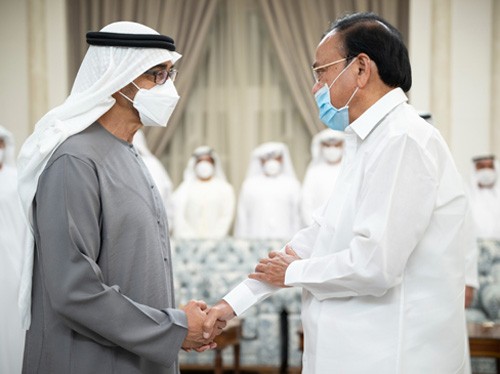 vice president reached abu dhabi and expressed condolences on behalf of india