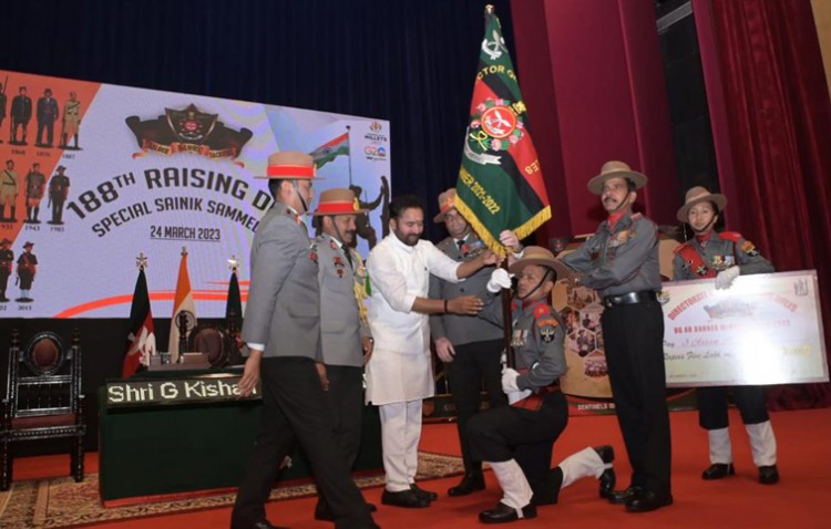 g kishan reddy attended 188th rising day ceremony of the assam rifles