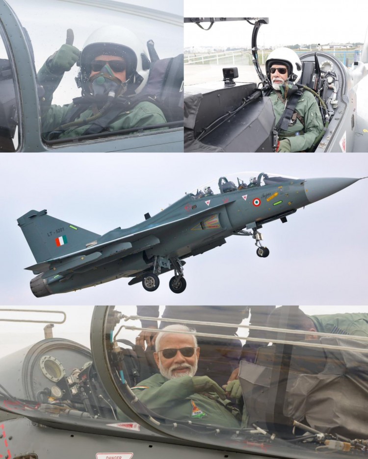 prime minister narendra modi flew in tejas