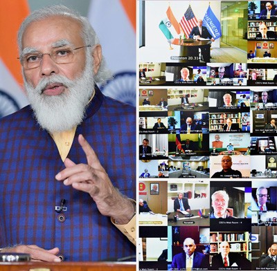 narendra modi interacting with the ceos of leading oil & gas companies
