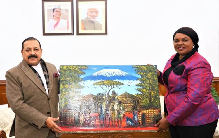 minister of state dr. jitendra singh and genista joachim mhagama