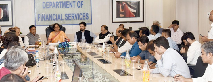 finance minister's meeting with top officials of banks