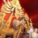 श्रीराम मंदिर जैसा बंगाल में सजा दुर्गा पंडाल