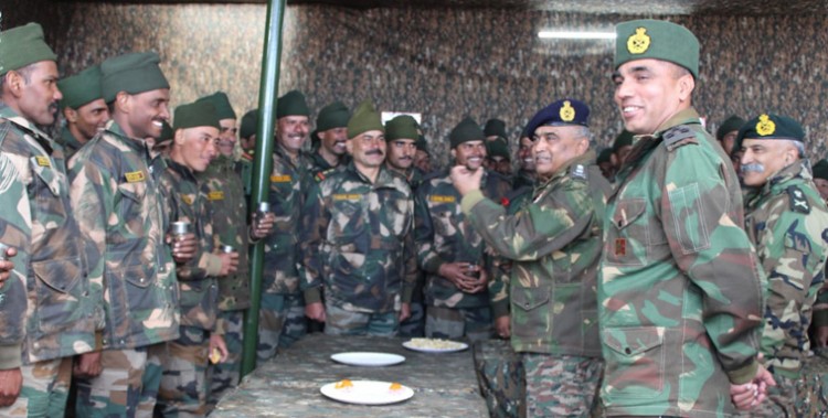 diwali celebrated with soldiers at military stations in border areas
