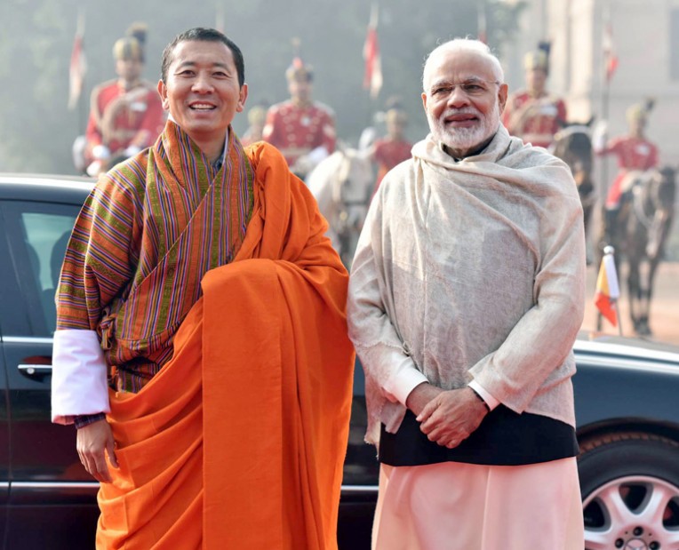 भूटान के पीएम का जोरदार स्वागत