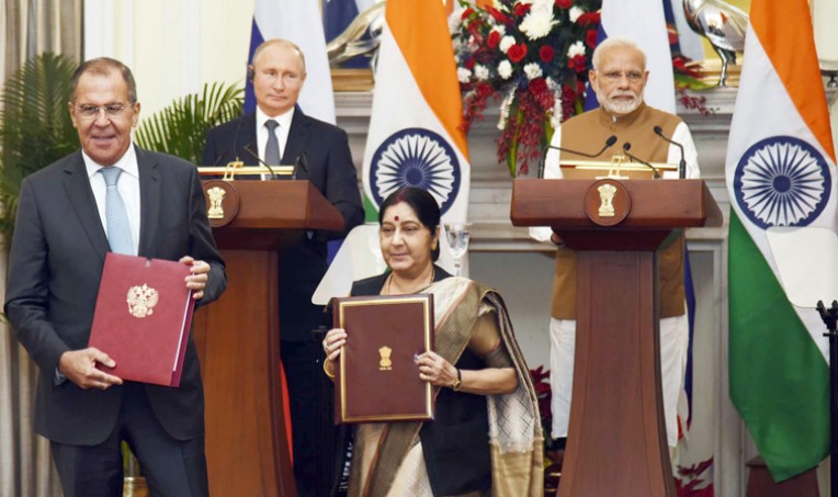 भारत-रूस में समझौतों का आदान-प्रदान