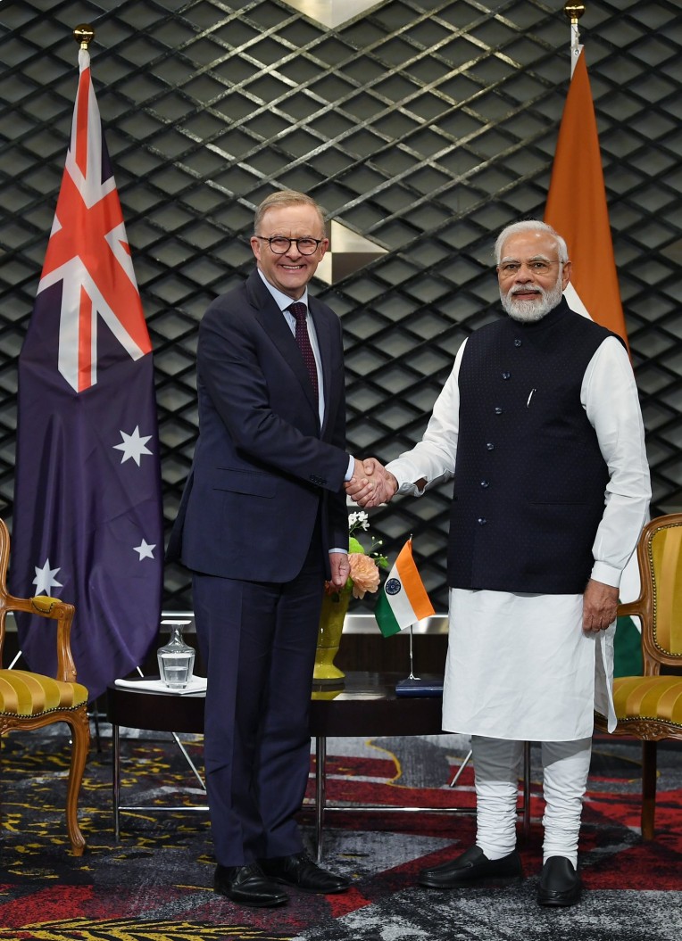 ऑस्ट्रेलिया और भारत के पीएम मिले