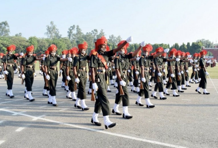 राजपूत रेजिमेंट शामिल हुए सैनिक