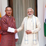 भूटान के प्रधानमंत्री और नरेंद्र मोदी