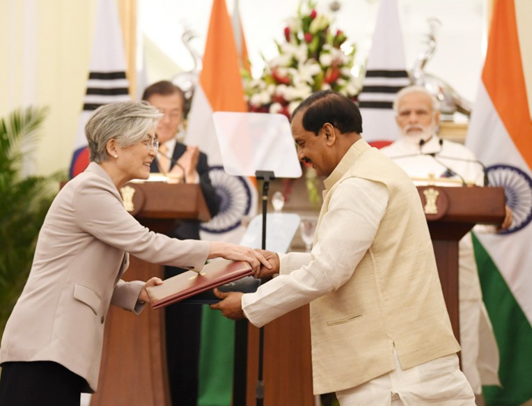 भारत-दक्षिण कोरिया में कई समझौते