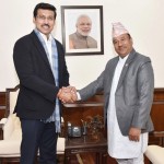 कर्नल राज्यवर्धन से मिले नेपाली खेलमंत्री