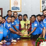 दिव्यांग क्रिकेट टीम को सम्मान