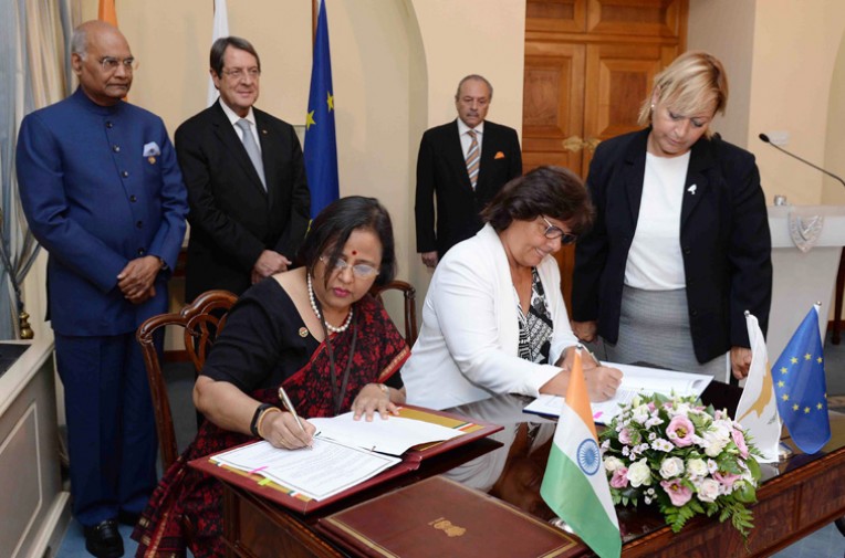 भारत-साइप्रस के बीच द्विपक्षीय समझौता