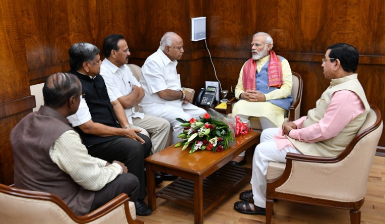 बीएस येदियुरप्पा प्रधानमंत्री से मिले
