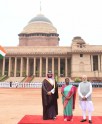 सऊदी प्रिंस का राष्ट्रपति भवन में स्वागत
