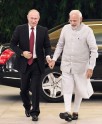 राष्ट्रपति पुतिन का भारत में जोरदार स्वागत