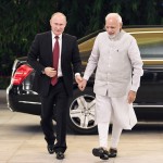 राष्ट्रपति पुतिन का भारत में जोरदार स्वागत
