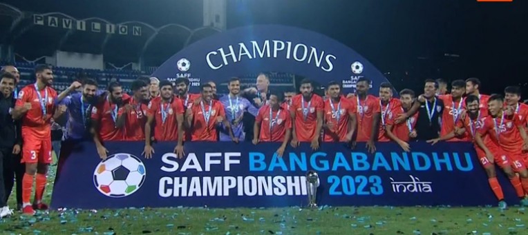 भारतीय फुटबॉल टीम चैंपियन