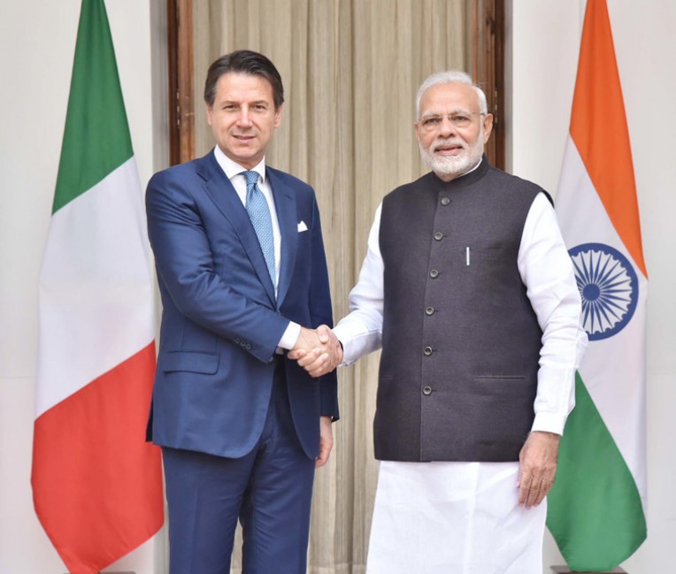 इटली के प्रधानमंत्री से मिले मोदी